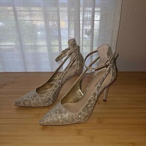 Gianni Bini Rhinestone Cuteout Ankle Sparkly Evening Heels